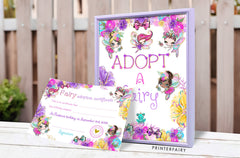 Fairy Adoption Certificate and Sign, Editable Birthday Party Game (Digital Download)