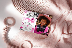 Cowgirl Disco 2nd Birthday Invitation with Photo (Digital)