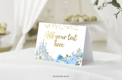 Princess Castle Food Tents, Royal Party Decor (Editable, Instant Download)