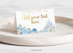 Princess Castle Food Tents, Royal Party Decor (Editable, Instant Download)