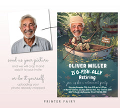 Editable Fishing Retirement Party Invitation, Gone Fishing Theme (Digital Download)