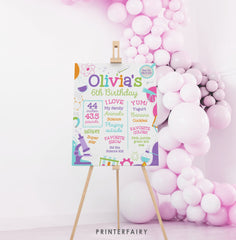 Editable Science Birthday Board, Mad Scientist Party (Digital)