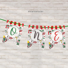 Italian 1st Birthday Banner, Pizza, Spaghetti, Editable Printable (Digital Download)