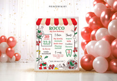 Italian First Birthday Milestones Board, Pizza Spaghetti Party (Printable Sign)