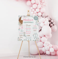 Floral Horse First Birthday Banner, Cowgirl Party (EDITABLE, Instant Download)