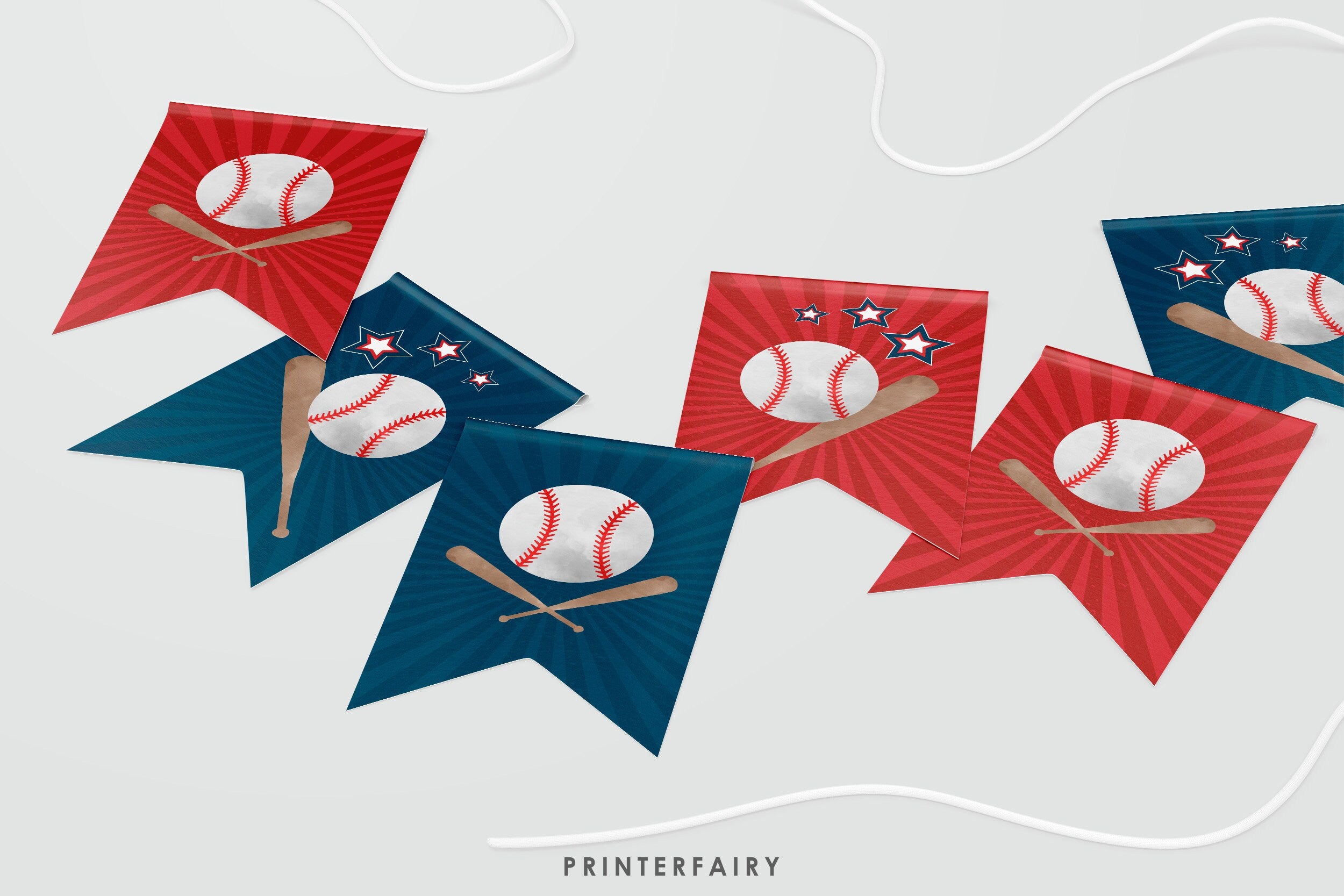 Editable Baseball Birthday Banner, Sports Party Invite (Digital)