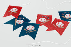 Editable Baseball Birthday Banner, Sports Party Invite (Digital)