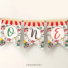Italian 1st Birthday Banner, Pizza, Spaghetti, Editable Printable (Digital Download)