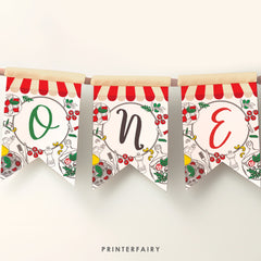 Italian 1st Birthday Banner, Pizza, Spaghetti, Editable Printable (Digital Download)