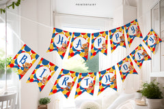 Bear Birthday Party Banner, Editable Garland (Digital Download)