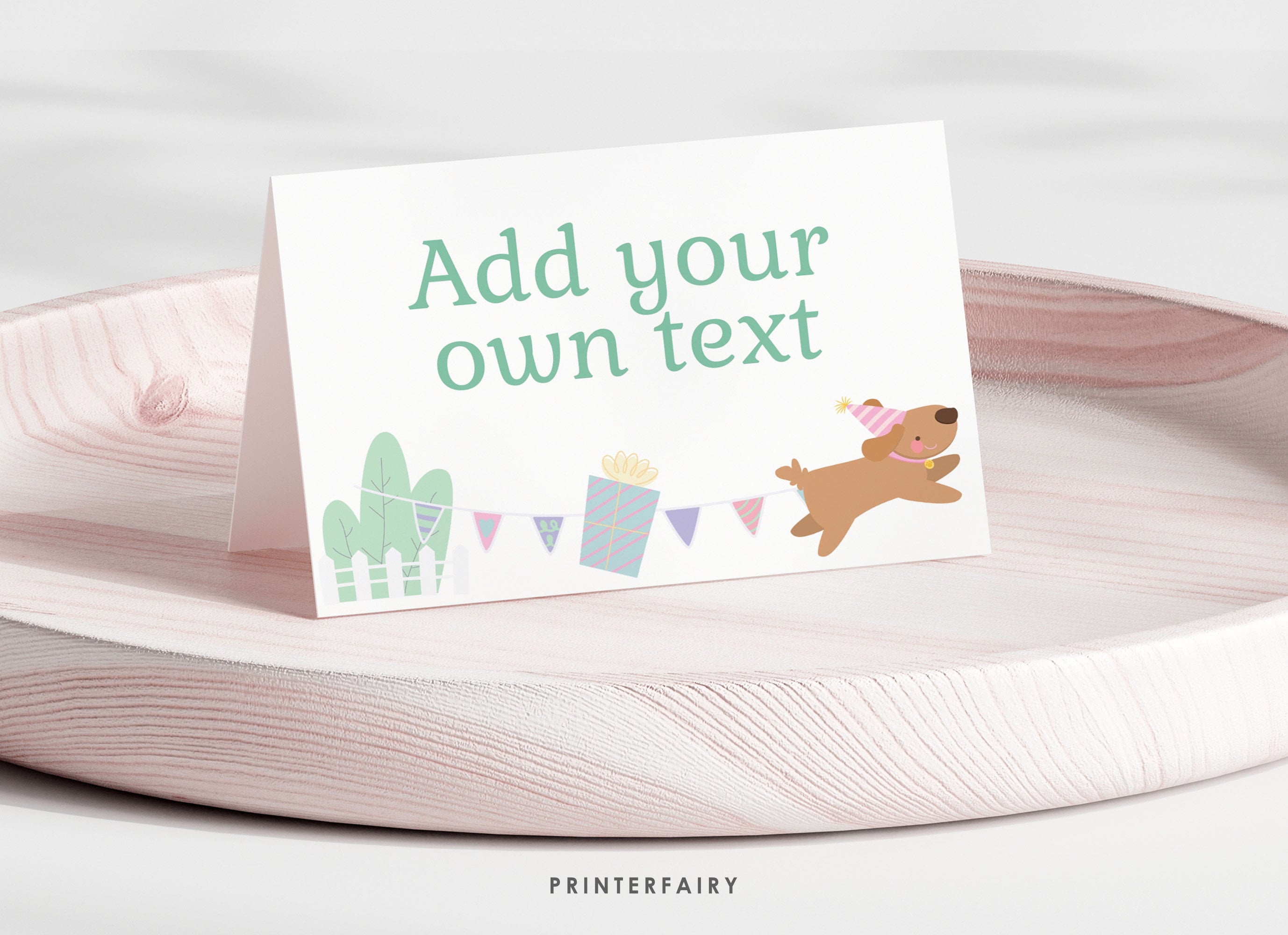 Farm Birthday Party Food Tents, Pink Barnyard Animals (Editable Digital Item)