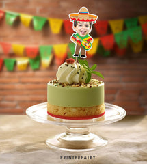Personalized Fiesta Cupcake Toppers, Baby Muchacho 1st Birthday (Digital)