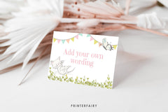 Kitten Garden Food Tents, Editable Cat Birthday Table Signs (Digital Download)