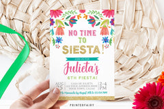 Mexican Floral Fiesta Birthday Invitation, Editable Party Invite (Digital Item)