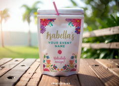 Mexican Fiesta Drink Pouch Label, Editable Party Decoration (Digital)