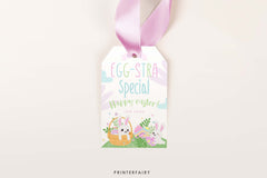 Editable Easter Favor Tag Template, Eggstra Special Printable (Instant Download)