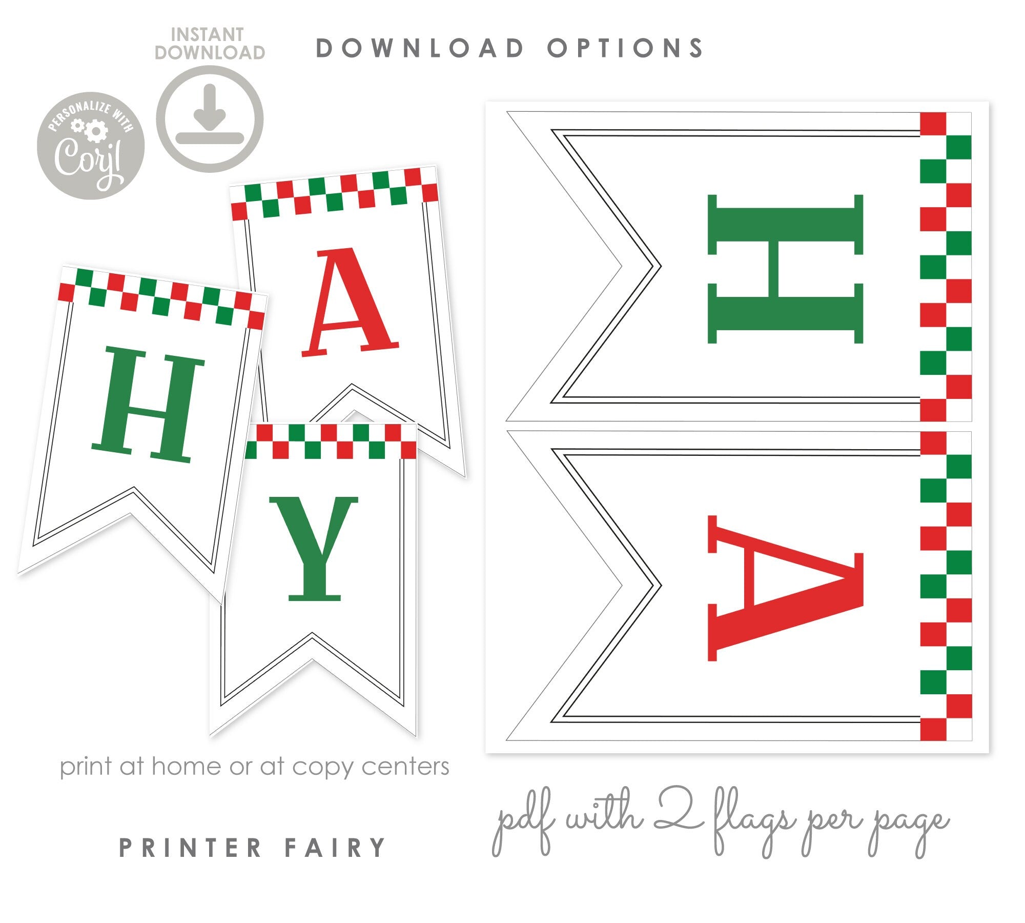 Italian Birthday Party Banner, Editable Pizza Theme (Digital Download)