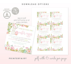 Paint Your Own Easter Egg Cards, Easter Party Game (Instant Download)