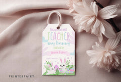 Easter Teacher Gift Tag, Printable Appreciation Favor (Digital Download)