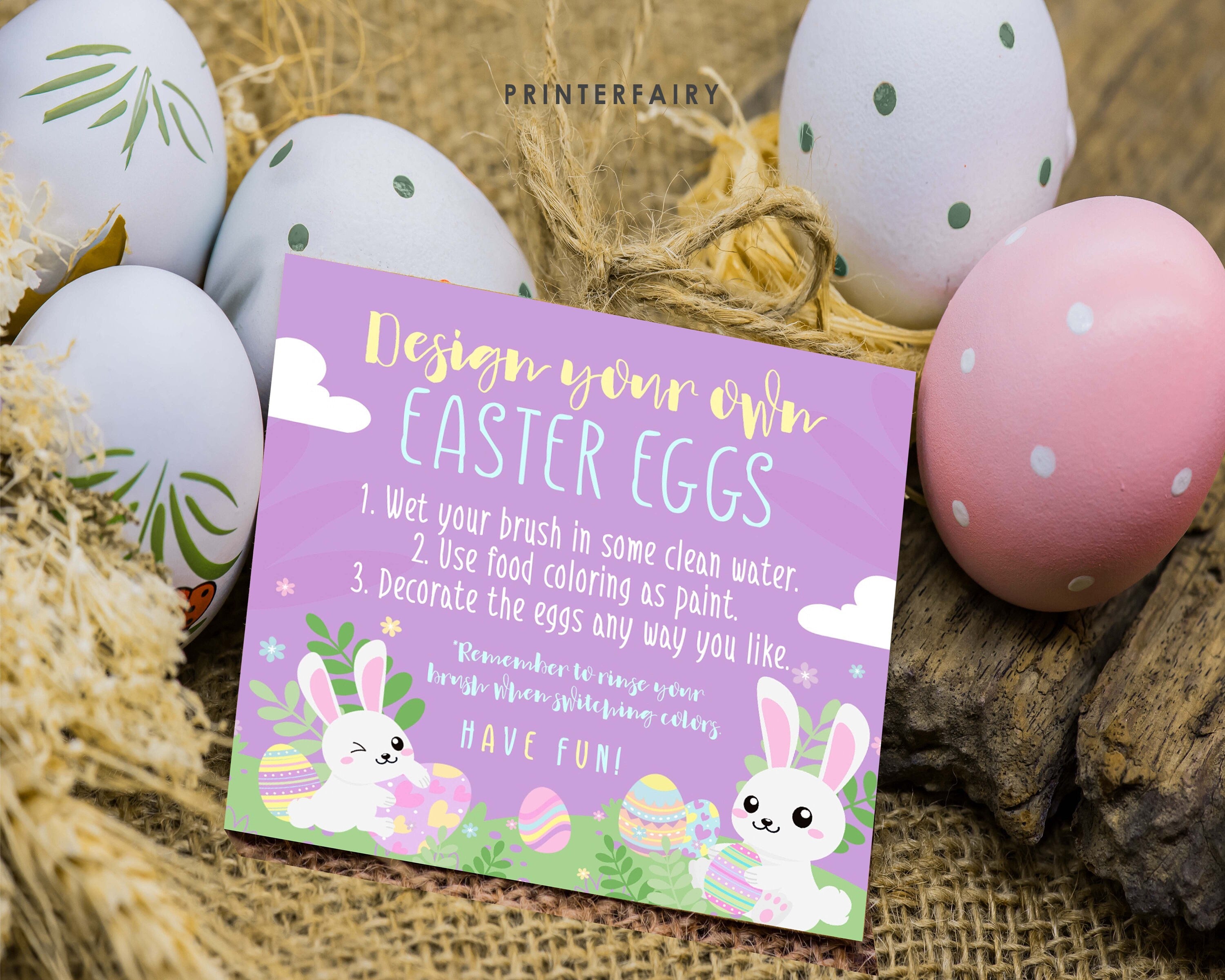 Easter Egg Decoration Party Printable Bundle (Instant Download)