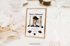 Graduation Party Welcome Sign with Photo Editable Template, Instant Download
