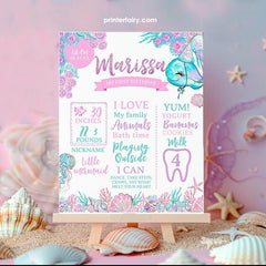 Under The Sea First Birthday Board, Editable Sign (Digital Download)