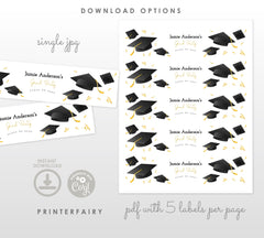 Graduation Party Water Bottle Label Editable Template, Instant Download