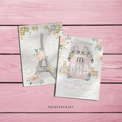 Paris Retirement Party Invitation, Editable Printable Farewell Tea (Digital Download)