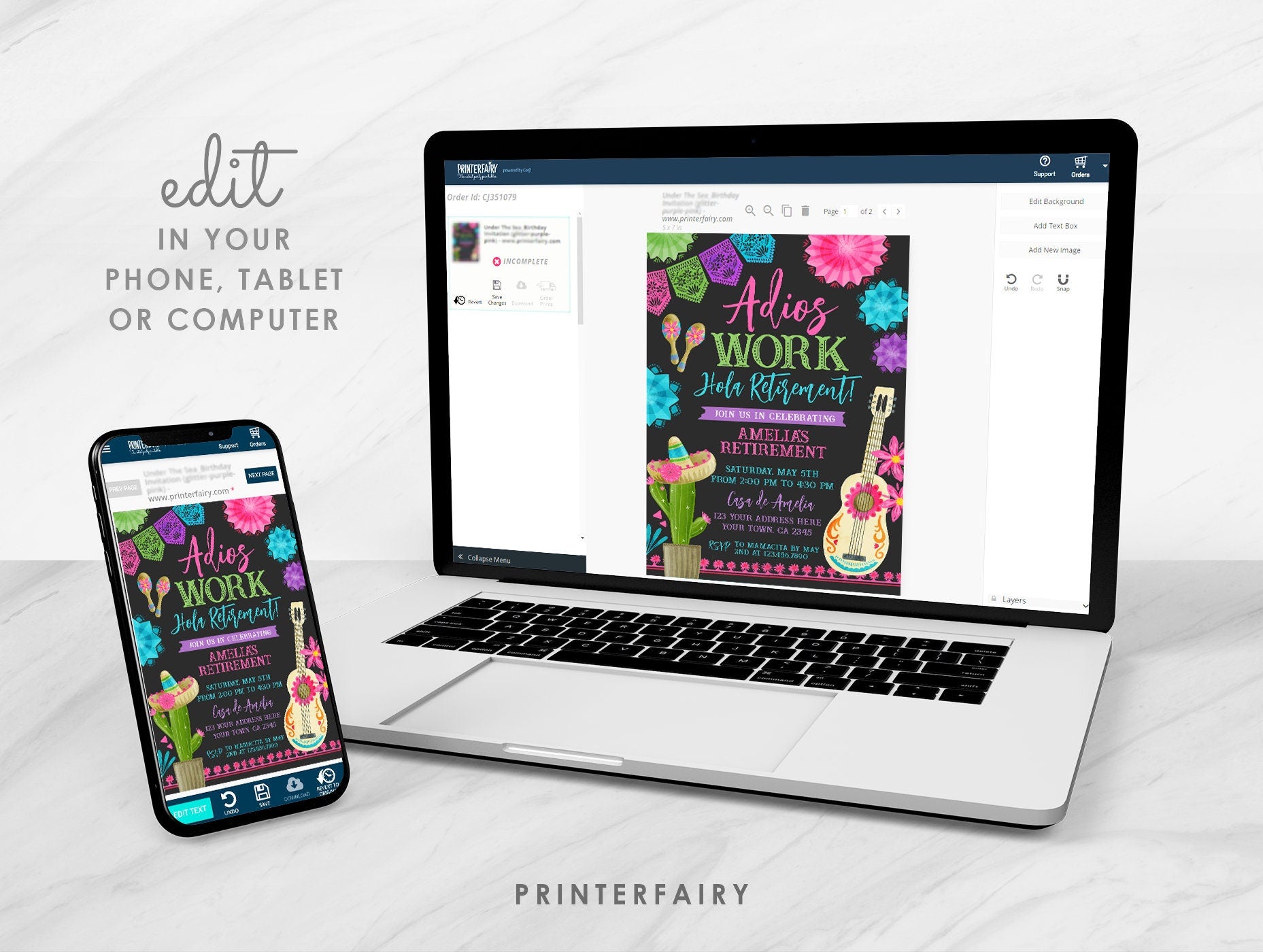 Fiesta Retirement Party Editable Bundle (Digital Download)