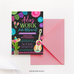 Retirement Fiesta Invitation, Editable Printable, Farewell Party (Digital Item)