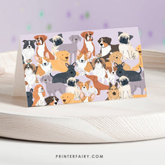 Puppy Pawty Food Tents, Editable Dog Birthday Labels (Digital Download)