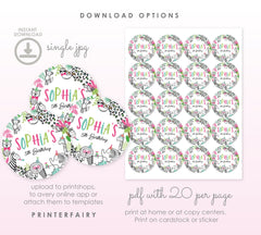 Wild One Safari Cupcake Toppers, Jungle Animals (Instant Download)