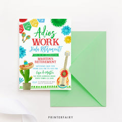 Retirement Fiesta Invitation, Editable Printable (Digital Download)