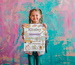 Editable First Day of School Sign, Back to School Photo Prop (Instant Download)