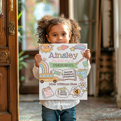 First Day of School Sign, Last Day Board, Editable Template (Instant Download)