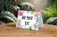 Jungle Animals Food Tents, Safari Party Table Signs (Editable Digital Item)