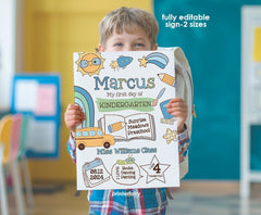 Editable First Day of School Sign, Photo Board (Digital Download)