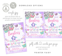 Birthday Era Invitation Template, Music Party, Friendship Bracelet Theme (INSTANT DOWNLOAD)