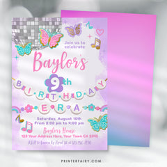 Birthday Era Invitation Template, Music Party, Friendship Bracelet Theme (INSTANT DOWNLOAD)
