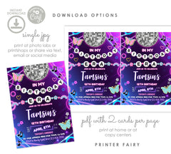 My Birthday Era Invitation, Music Party, Friendship Bracelet Theme (INSTANT DOWNLOAD)