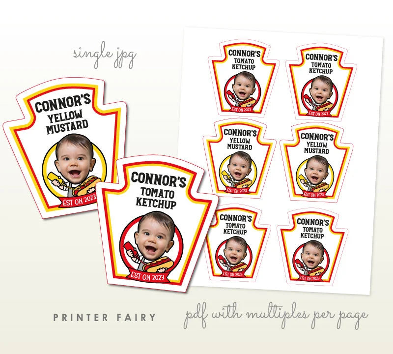 Ketchup and Mustard Labels