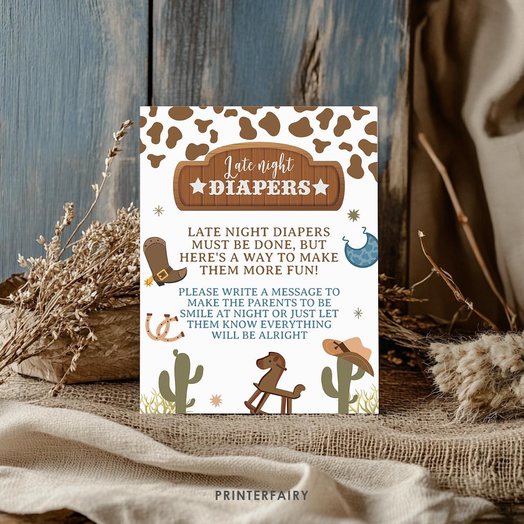 Cowboy Baby Shower Games Bundle, Editable Printable Templates (Digital Download)
