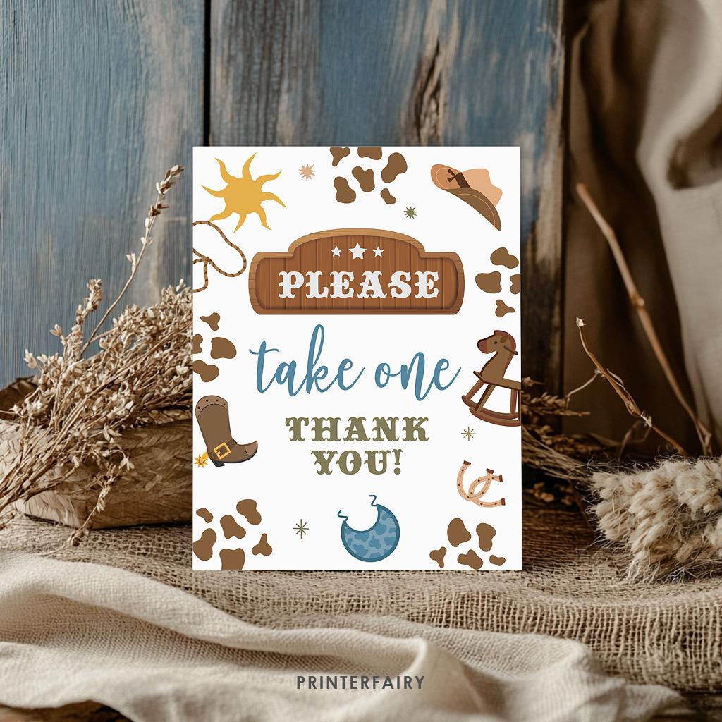Cowboy Baby Shower Games Bundle, Editable Printable Templates (Digital Download)