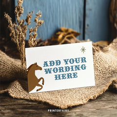 Cowboy Baby Shower Food Tents, Editable Western Party Decor (Digital Item)