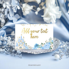 Princess Castle Food Tents, Royal Party Decor (Editable, Instant Download)