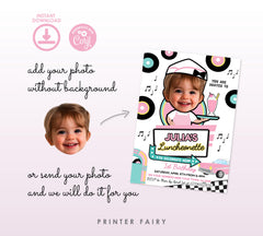 Diner Birthday Invitation, Luncheonette Theme, Photo Editable (Digital)