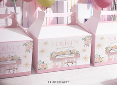 Paris Party Favor Editable Gable Box Label Template, Instant Download