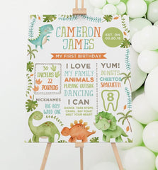 Dinosaur Birthday Milestones Board, Editable Sign (Digital Download)