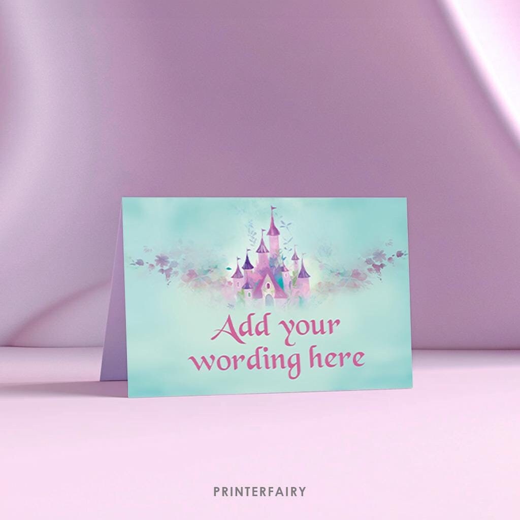 Princess Castle Party Food Tents, Editable Food Labels (Digital Download)