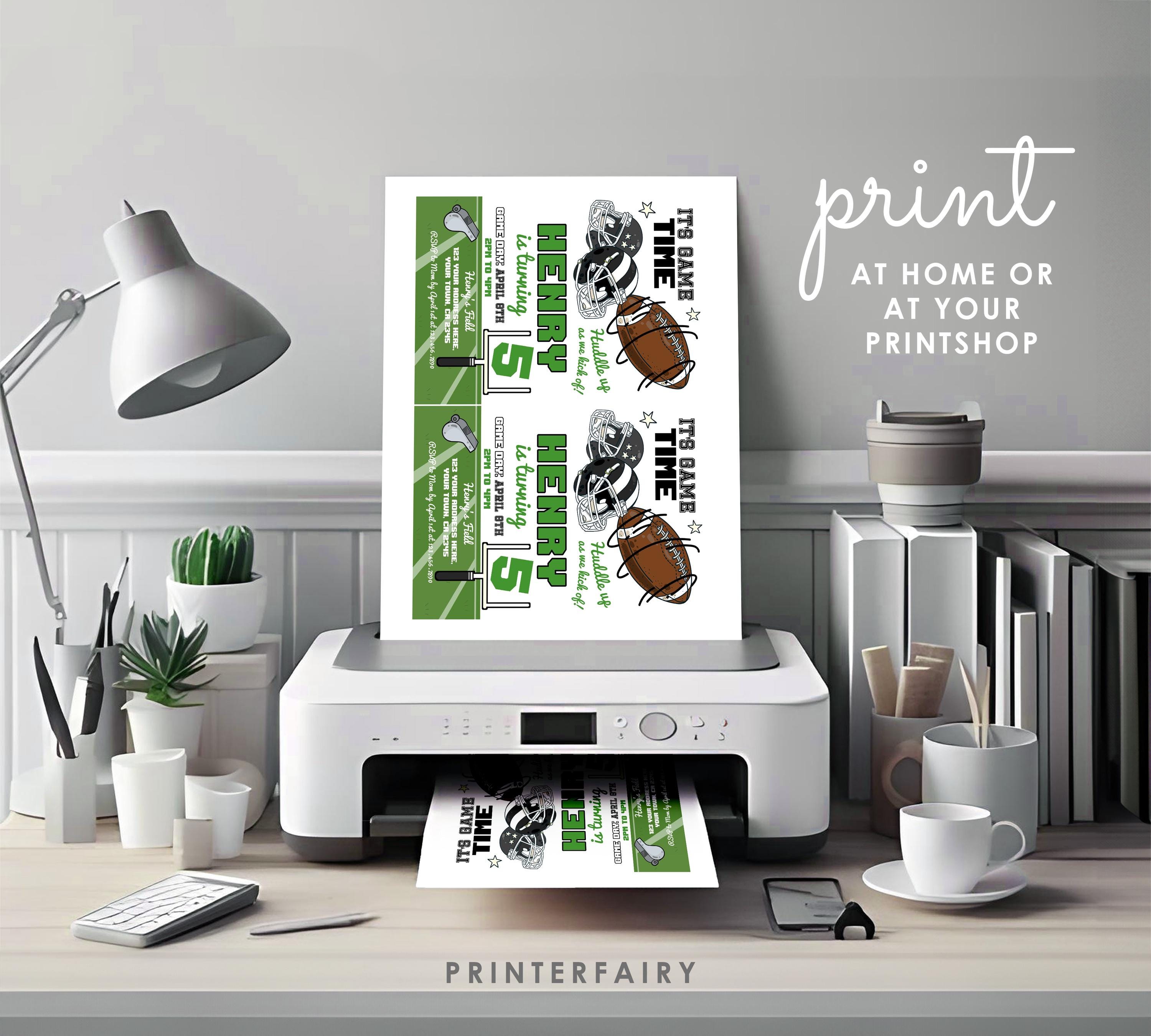 Football Birthday Invitation, Editable Sport Party Template (Instant Download)